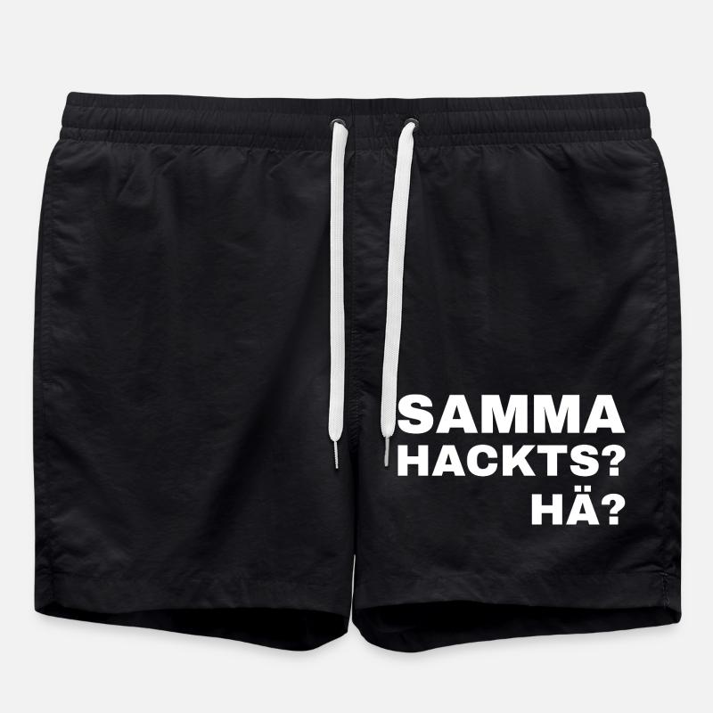 samma hacks hä - Short de bain - noir