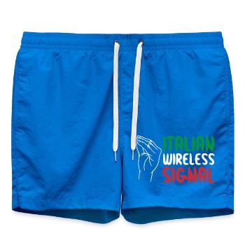 Italian Wireless Signal Italien Italiener WLAN - Badeshorts - Cobalt blue - Vorne