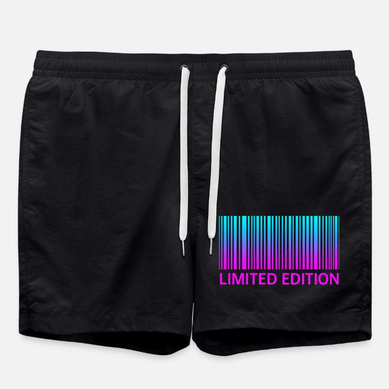 LIMITED EDITION - BARCODE - Swim Trunks - black