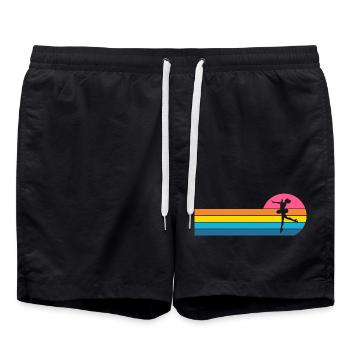 Figure skater - Swim Trunks - black - Front - AI Model Male 185 light (185cm)