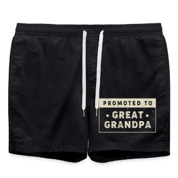 Opi Großvater Enkel Enkelkind Opa - Badeshorts - Schwarz - Vorne - AI Model Male 185 light (185cm)