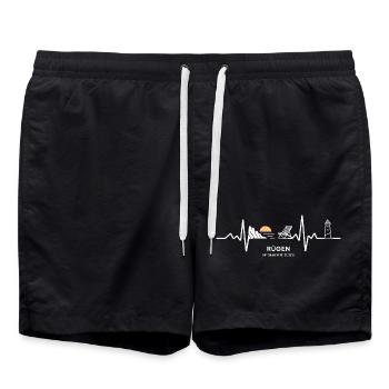 Rügen Heartbeat Mer Baltic Love - Short de bain - noir - Devant - AI Model Male 185 light (185cm)
