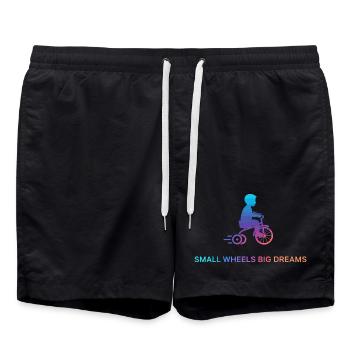 Petites roues : grands rêves - Short de bain - noir - Devant - AI Model Male 185 light (185cm)