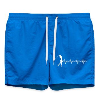Golf Golferin Golfschlag EKG Herzschlag - Badeshorts - Cobalt blue - Vorne