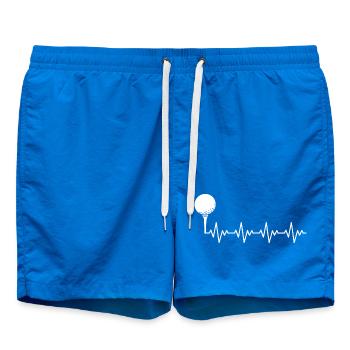 Golfeur Golfeur Balle de golf ECG Battement cardiaque Rythme cardiaque - Short de bain - cobalt blue - Devant