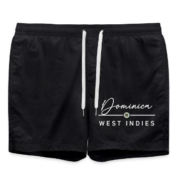 Dominica - West Indies - Caribbean - Swim Trunks - black - Front - AI Model Male 185 light (185cm)