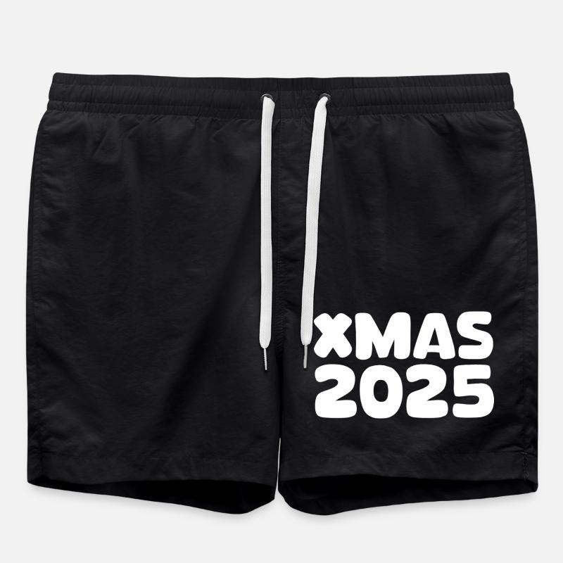 Lettrage de Noël 2025 - Short de bain - noir