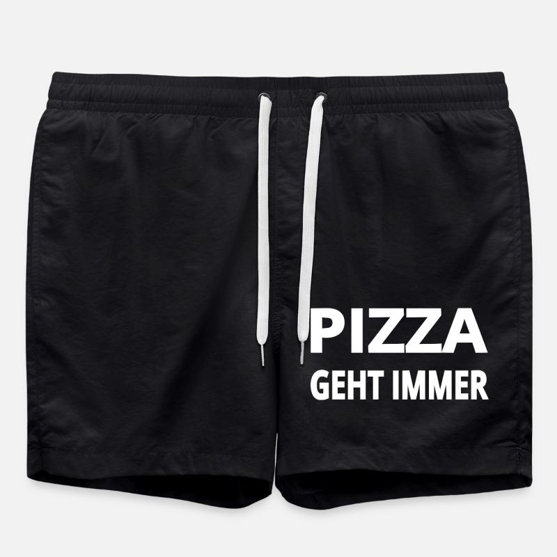 Pizza - Badeshorts - Schwarz