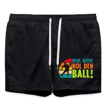 Jeu de padel NE HURLE PAS CHERCHER LE BALLON Drôle - Short de bain - noir - Devant - AI Model Male 185 light (185cm)