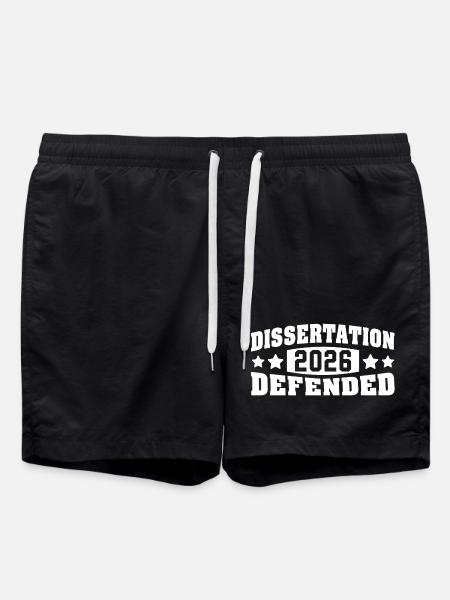 Dissertation Defended 2026 PhD EdD Doctorate - Swim Trunks - black