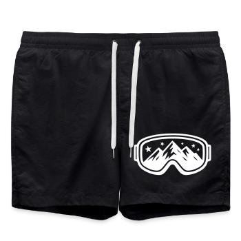 Icône de piste des montagnes de ski Ski Goggles - Short de bain - noir - Devant - AI Model Male 185 light (185cm)