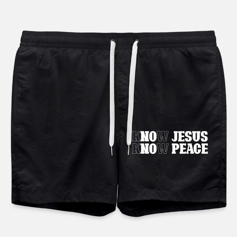 Jesus erkennen, Frieden finden - Badeshorts - Schwarz