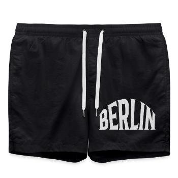 Berlin - Badeshorts - Schwarz - Vorne - AI Model Male 185 light (185cm)