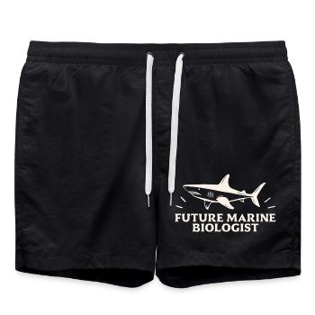 Futur étudiant en biologie marine - Short de bain - noir - Devant - AI Model Male 185 light (185cm)