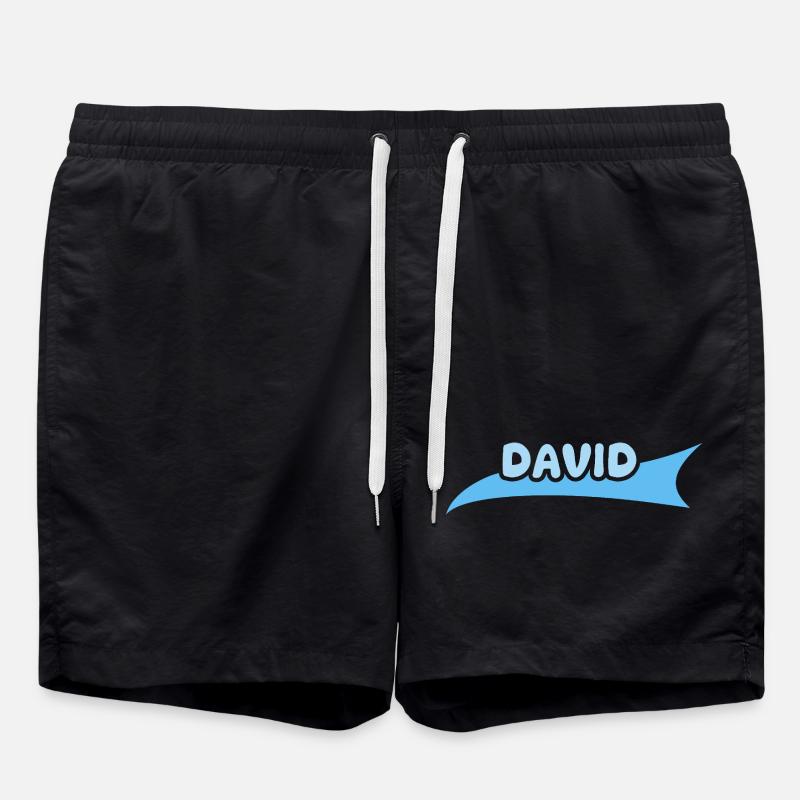 Vorname David - Badeshorts - Schwarz