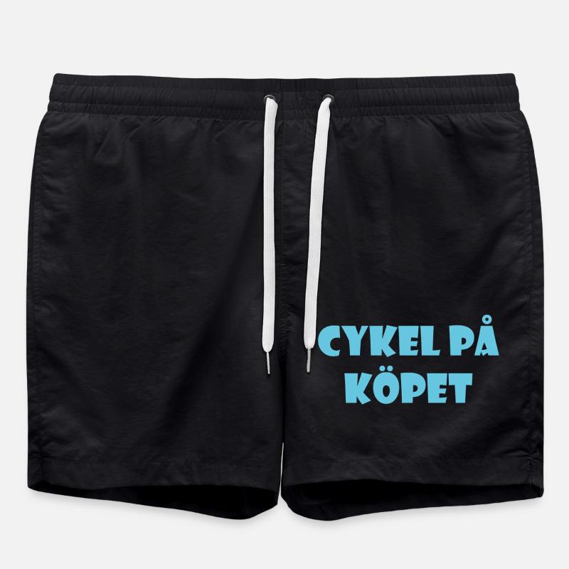 Talking Duva – Gothenburg humor - Swim Trunks - black
