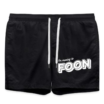 I'm Moving To Foon - Swim Trunks - black - Front - AI Model Male 185 light (185cm)