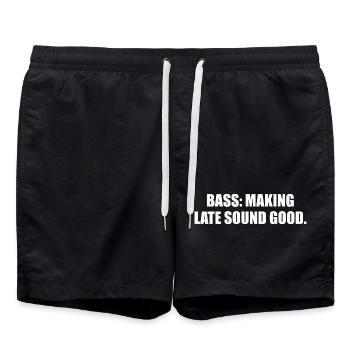 Bass: Making Late Sound Good - Swim Trunks - black - Front - AI Model Male 185 light (185cm)