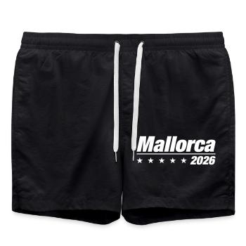 Majorque 2026 Vacances à Majorque - Short de bain - noir - Devant - AI Model Male 185 light (185cm)