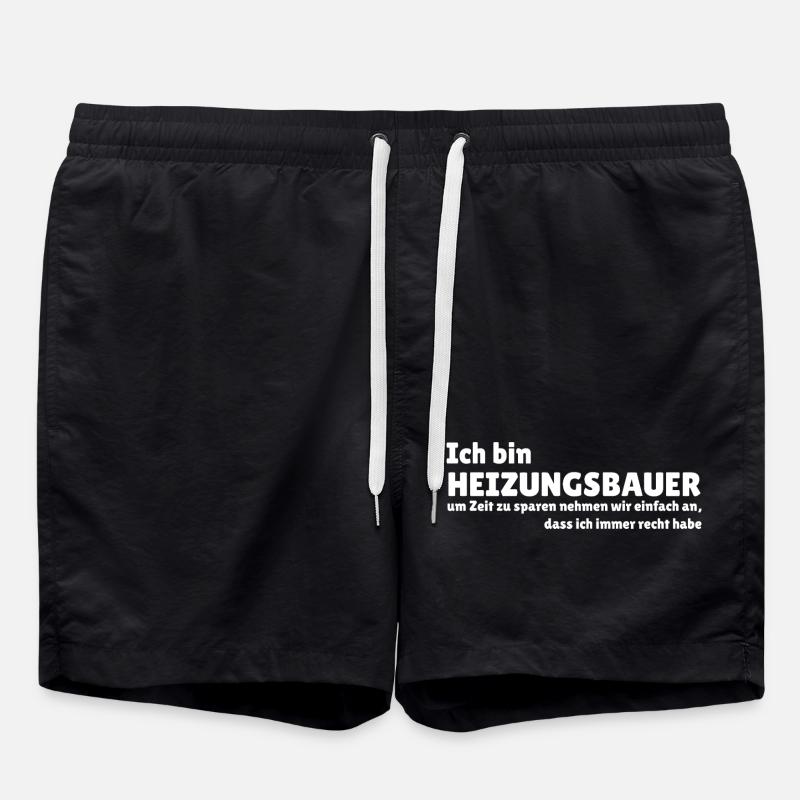 I am a heating engineer - Swim Trunks - black