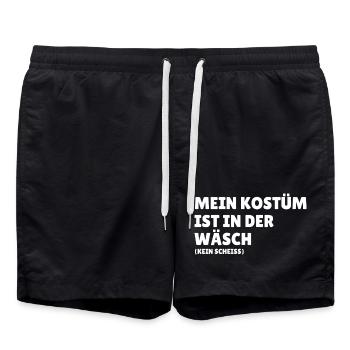 Mon costume est déguisé à la lavage - Short de bain - noir - Devant - AI Model Male 185 light (185cm)