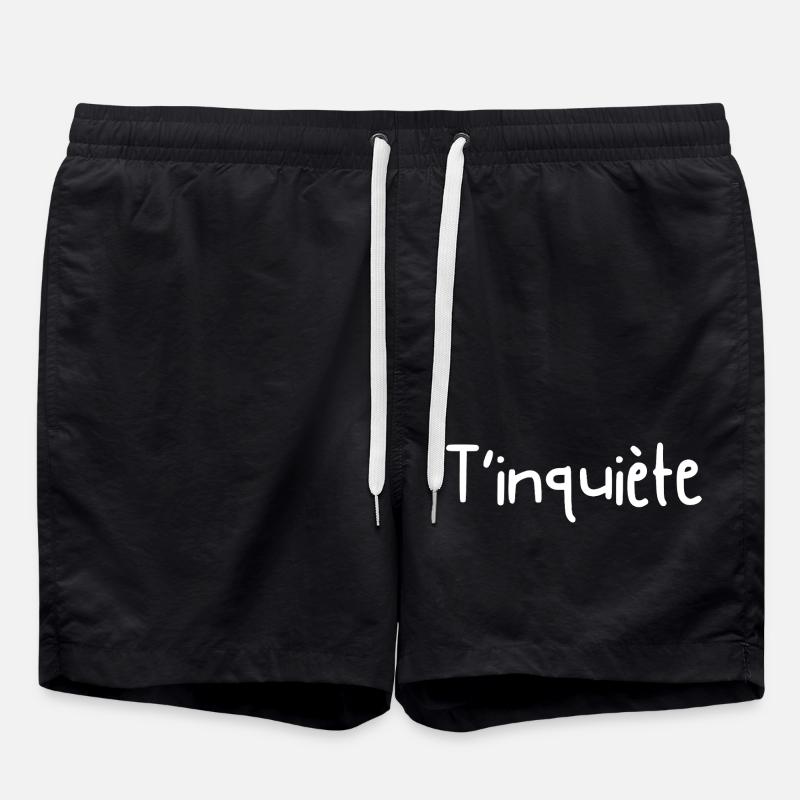 T'inquiète - idée cadeau  - Short de bain - noir