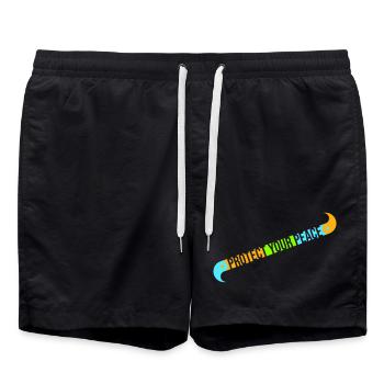 Protect Your Peace Mentale Gesundheit Achtsamkeit - Badeshorts - Schwarz - Vorne - AI Model Male 185 light (185cm)