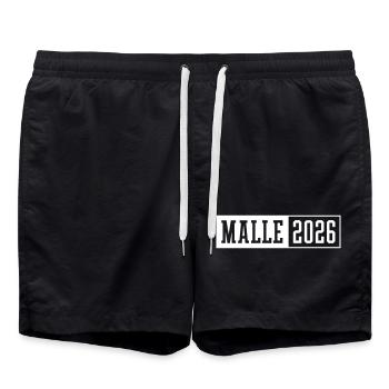 Malle 2026 - Short de bain - noir - Devant - AI Model Male 185 light (185cm)