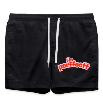 Perfect pink - Swim Trunks - black - Front - AI Model Male 185 light (185cm)