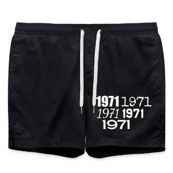 1971 - Swim Trunks - black - Front - AI Model Male 185 light (185cm)