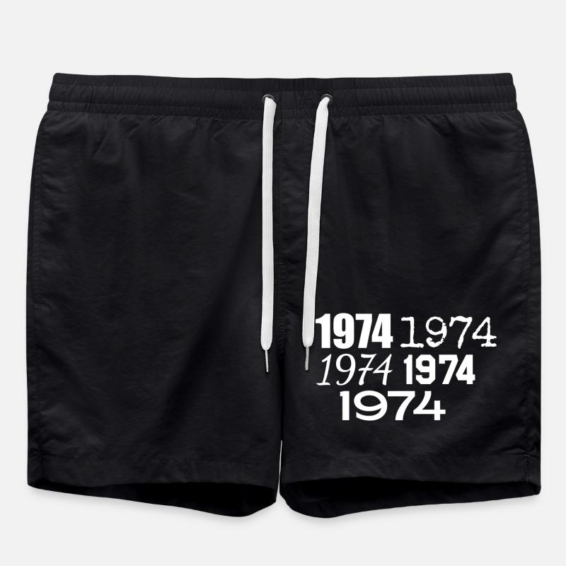 1974 - Short de bain - noir