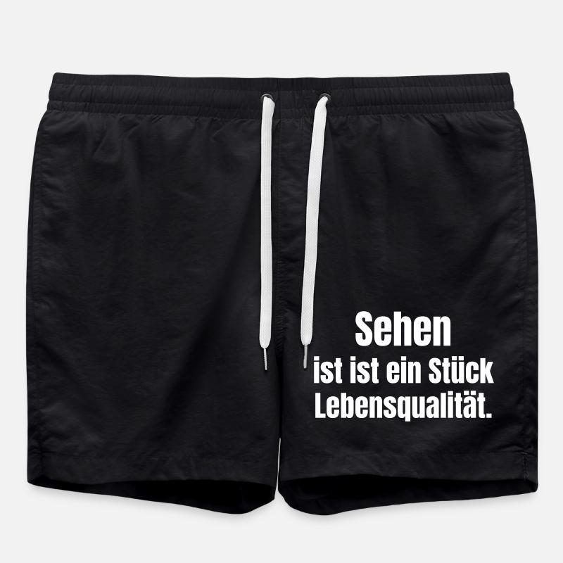 Sehen ist Lebensqualität - Badeshorts - Schwarz