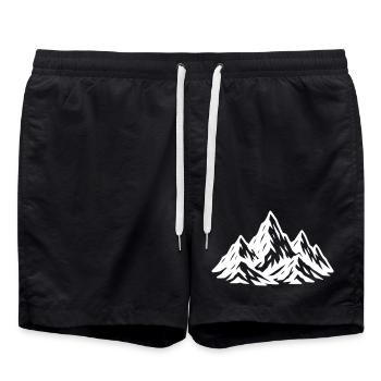 Berge Symbol Mountains - Badeshorts - Schwarz - Vorne - AI Model Male 185 light (185cm)