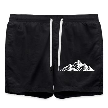 Icône des montagnes - Short de bain - noir - Devant - AI Model Male 185 light (185cm)