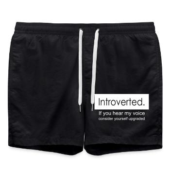 introvert - Swim Trunks - black - Front - AI Model Male 185 light (185cm)