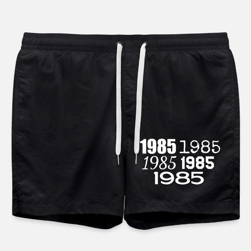 1985 - Short de bain - noir