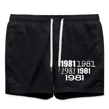 1981 - Swim Trunks - black - Front - AI Model Male 185 light (185cm)