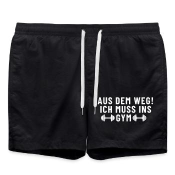Dégagez! Je dois aller à la salle de sport - Short de bain - noir - Devant - AI Model Male 185 light (185cm)