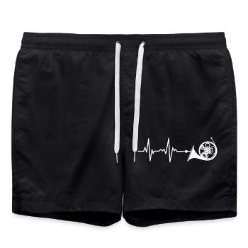 Meeresmusik Trompete - Badeshorts - Schwarz - Vorne - AI Model Male 185 light (185cm)