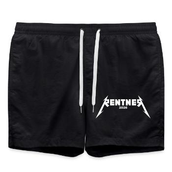 Metal Rentner 2026 Ready to Rock - Rente - Swim Trunks - black - Front - AI Model Male 185 light (185cm)
