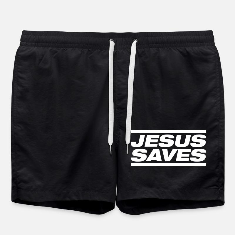 Jésus sauve - Short de bain - noir