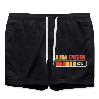 Aura Energy 67 Meme Funny Gen Alpha Six Seven 67 - Short de bain - noir - Devant - AI Model Male 185 light (185cm)