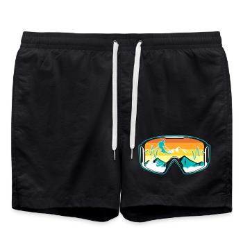 Skifahrer Brille - Badeshorts - Schwarz - Vorne - AI Model Male 185 light (185cm)