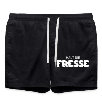 Tais-toi - Diction cool - Short de bain - noir - Devant - AI Model Male 185 light (185cm)