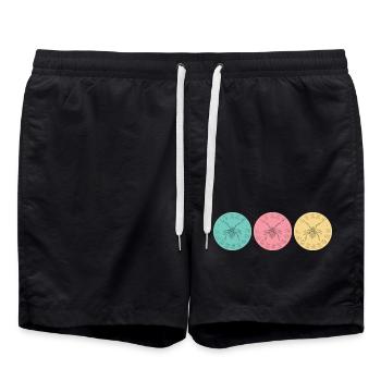 Drei herzliche Wünsche - Badeshorts - Schwarz - Vorne - AI Model Male 185 light (185cm)