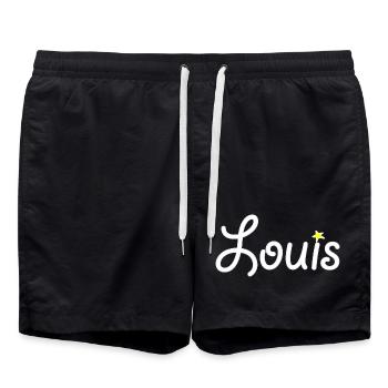 Louis - Short de bain - noir - Devant - AI Model Male 185 light (185cm)