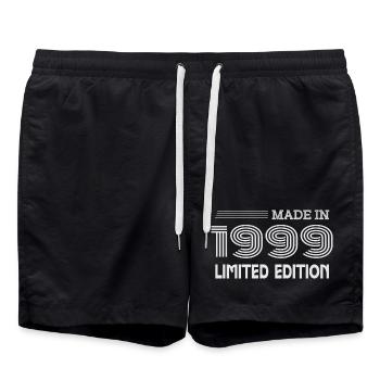 Original 1999 Vintage 1999 Rétro Anniversaire 1999 - Short de bain - noir - Devant - AI Model Male 185 light (185cm)