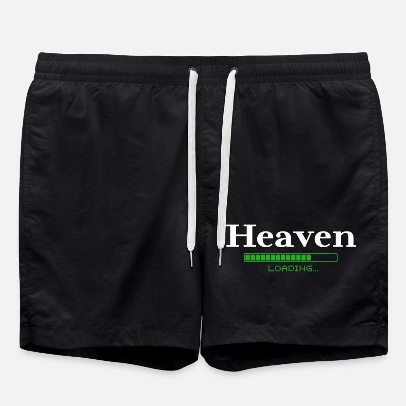 Heaven Loading - Christian - Swim Trunks - black