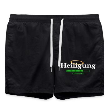 Heiligung - chargement - Heiligenschein - Short de bain - noir - Devant - AI Model Male 185 light (185cm)