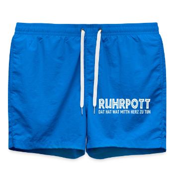 Ruhrpott - Dat hat wat mittn Herz zu tun - Badeshorts - Cobalt blue - Vorne